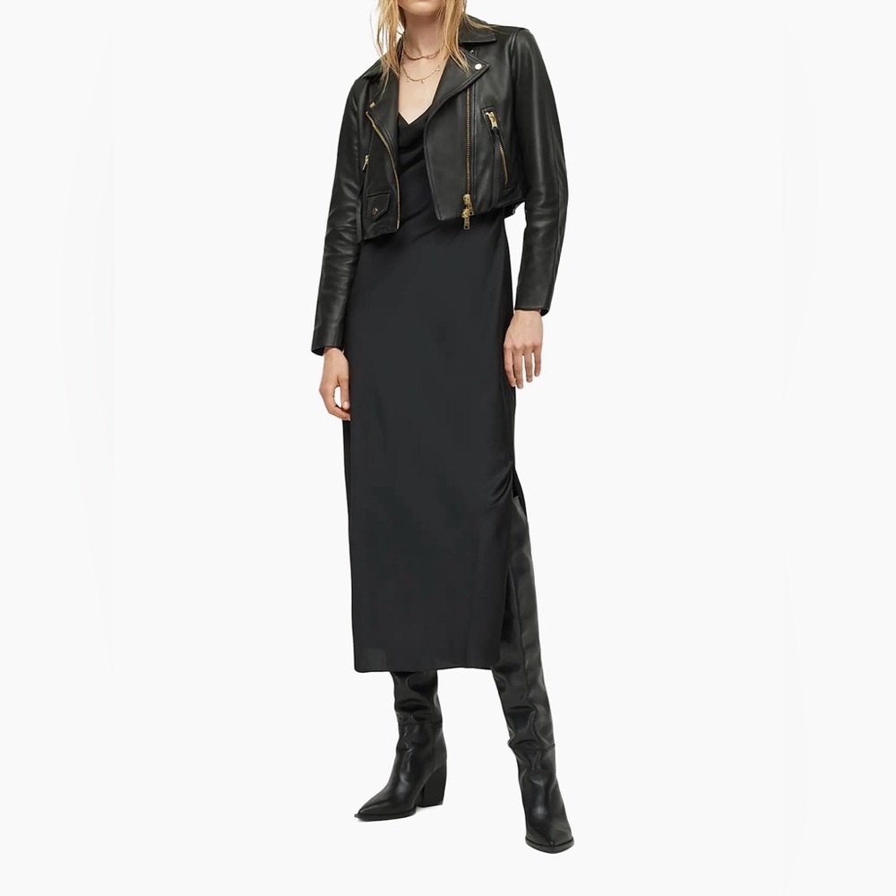 AllSaints Hadley Satin Slipdress in size 4